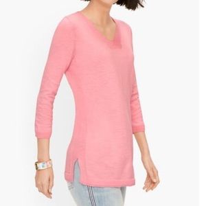 Talbots slub v neck sweater